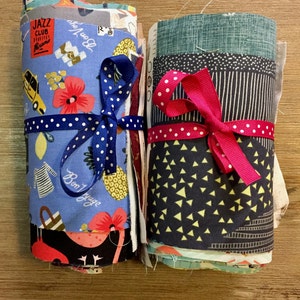 Paquet de chutes de tissu, paquet de 40 petites chutes de tissu pleines de nouveautés et d'imprimés floraux | Tissage et tissage