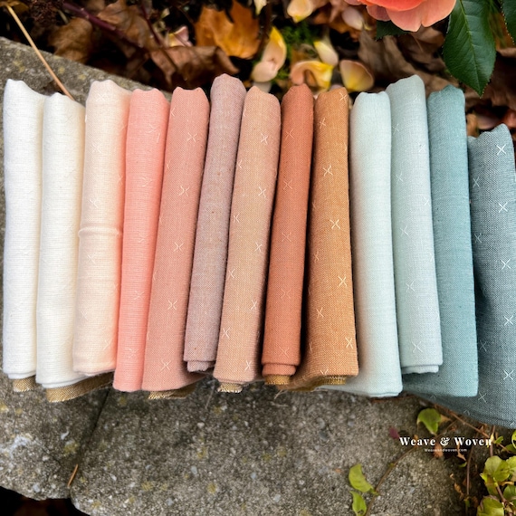 Spring Rain Fabric Bundle, Aesthetic Tones, Quilting Cotton Fat Quarters