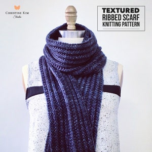 KNITTING PATTERN: Textured Ribbed Scarf