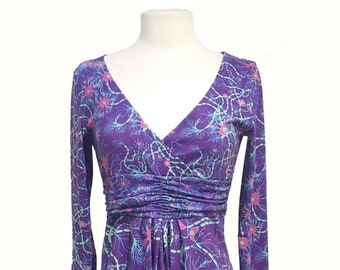 Robe portefeuille en coton violet Neurons