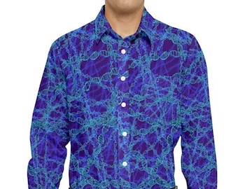 Genetic Editing - Man Long Sleeve Collar Shirt (Colour Options)
