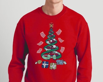 DNA Weihnachtsbaum Weihnachtspullover Pullover Wissenschaft Biologie/Chemie