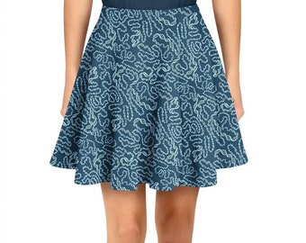 Continuous DNA - A-line Skirt (With Pockets) (Blue)