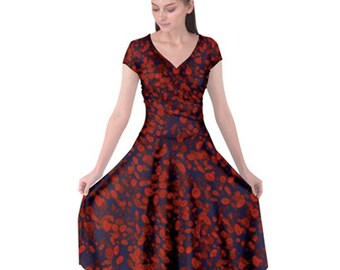 blood red color dress