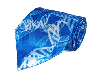 Blue DNA Tie
