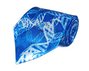 Blue DNA Tie