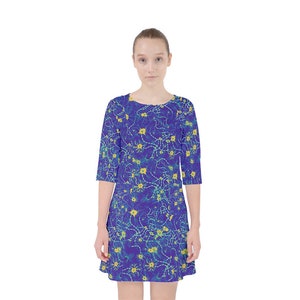 Size L | UK 12| Blue Neurons Pockets Dress