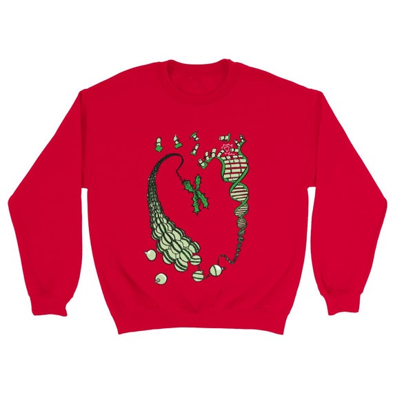 Red DNA Christmas Xmas Jumper Sweater Science Biology Etsy UK
