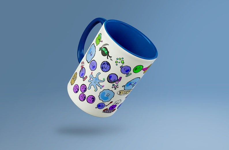 Immune Cells Mug Blue