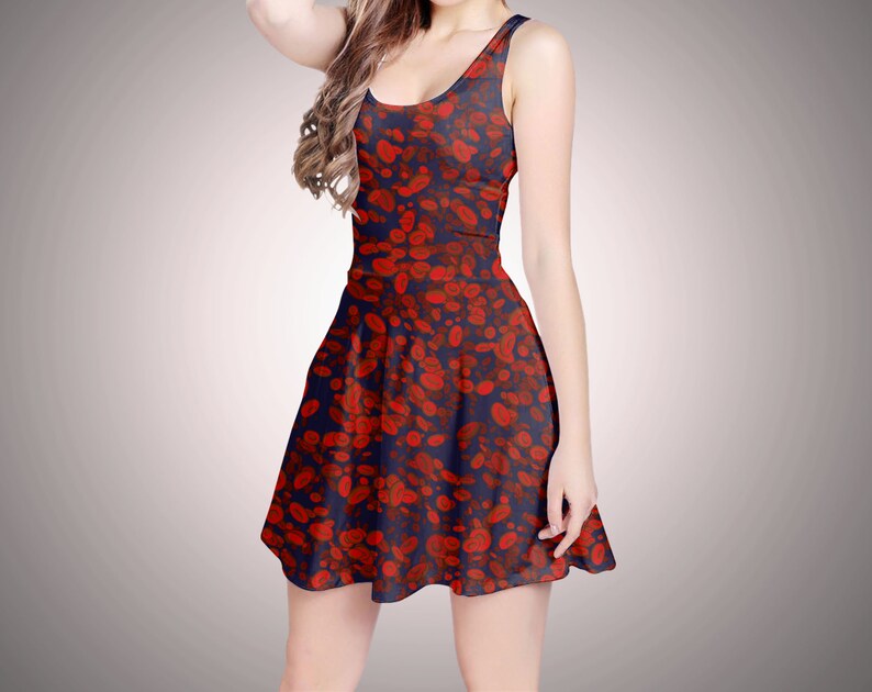 red blood dress