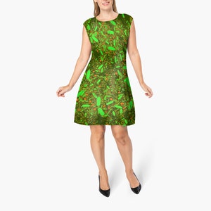 Bacteria Shapes Shift Dress Colour Options Green