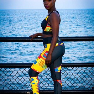 Kente Get Enough Print Fleece Lined Leggings