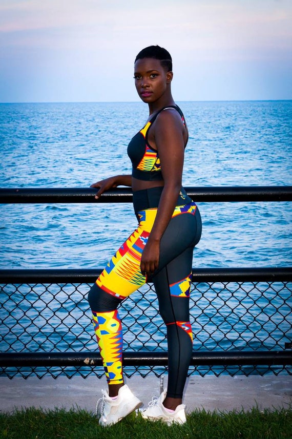 Kente Activewear, African Print Activewear, Dashiki Activewear, African  Print Activewear, African Fashion 