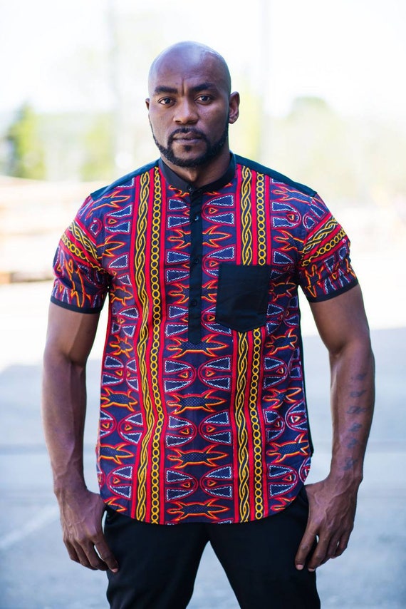 african print shirt men
