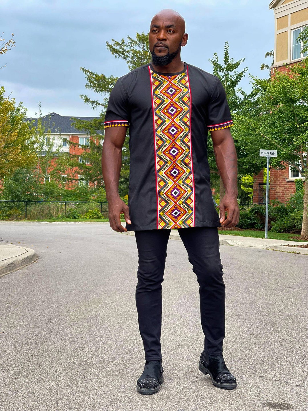 ファッション African Print Dashiki for Men Traditional African Kente T-Shirt Amazon.com: African Print Dashiki Traditional African Kente