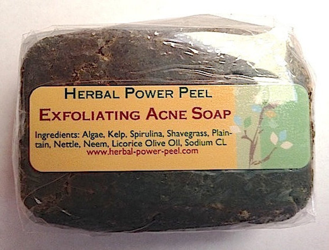 Green Herbal Deep Sea Peel Exfoliating Acne Soap Baroily Etsy