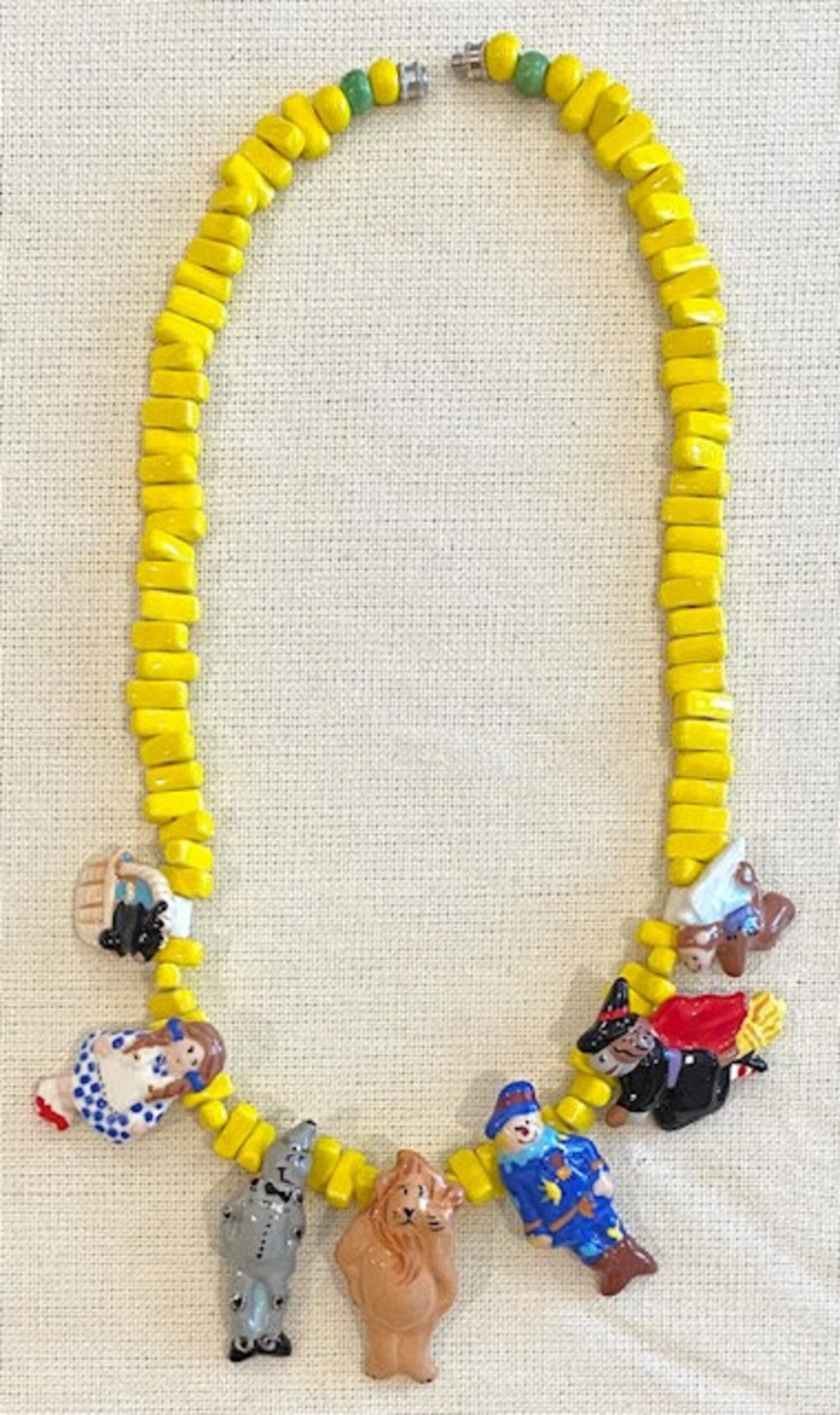 Flying Colors Wizard of Oz Ceramic Necklace vintage 1970s Etsy