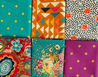 Six Pack of Fun Eclectic Fat Quarters from Art Gallery Fabrics
