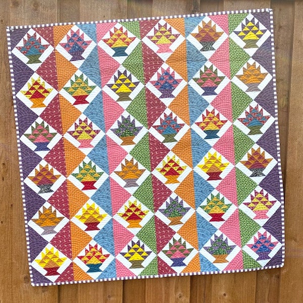 Baskets of Blooms Quilt Kit Etsy