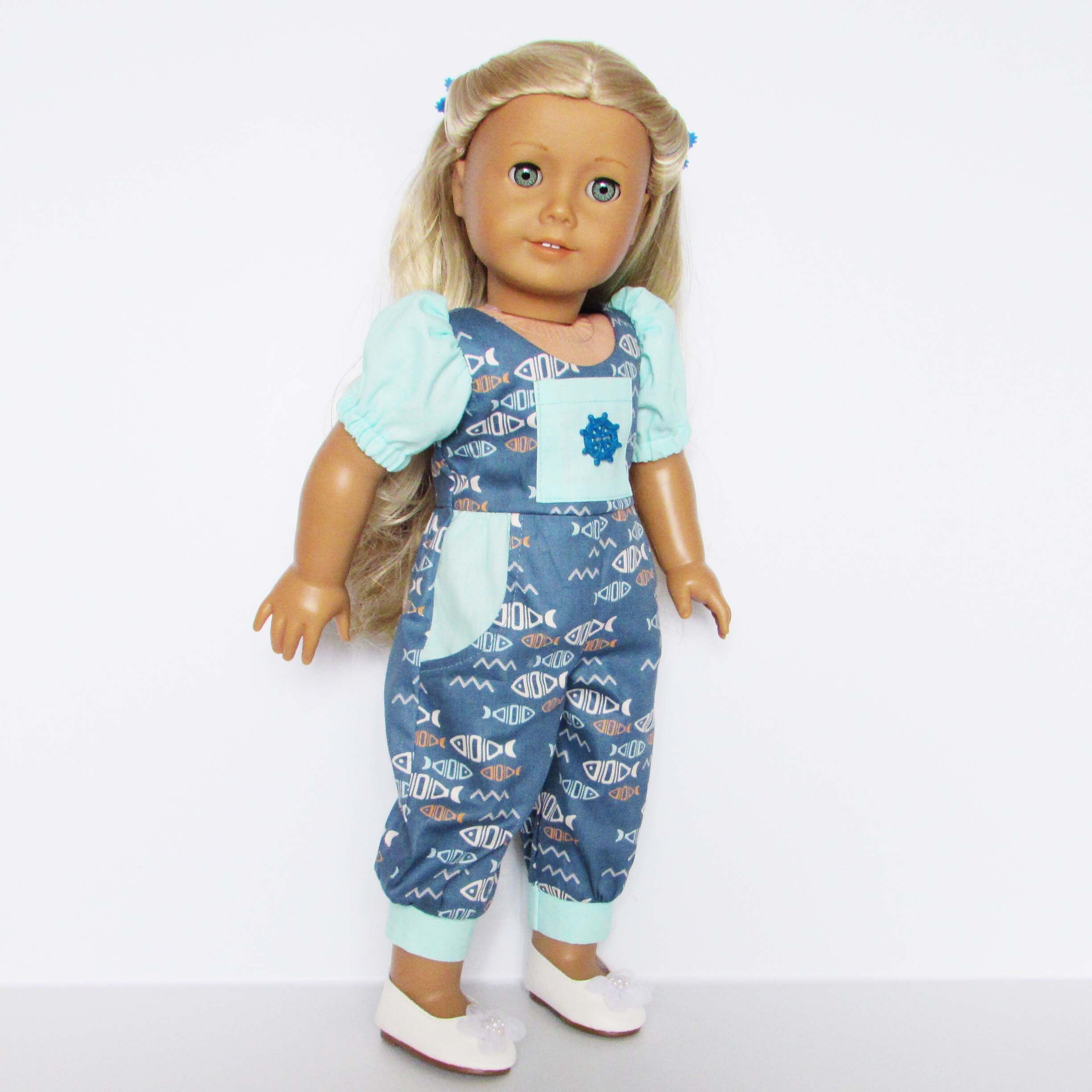 Doll jumpsuit pattern for American girl outfit doll overalls Etsy