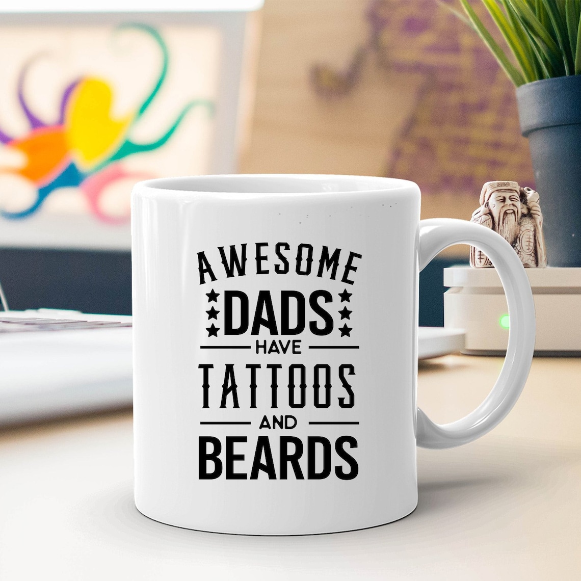 Papa Tattoos Bärte Lustige Kaffeetasse mit Spruch Lustige Etsy