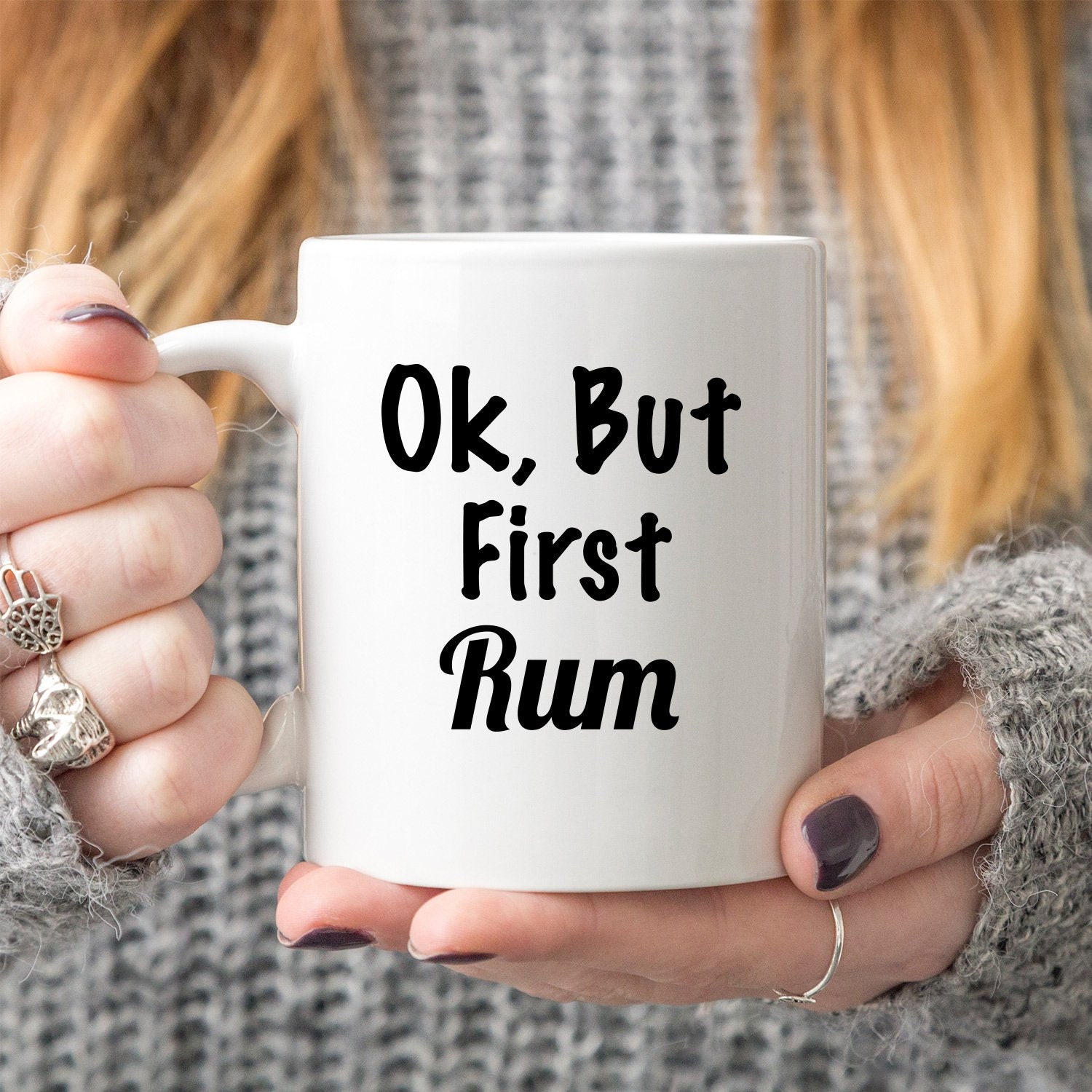 First Rum Funny Coffee Mug with Quote Funny Mug Gift Rum Etsy