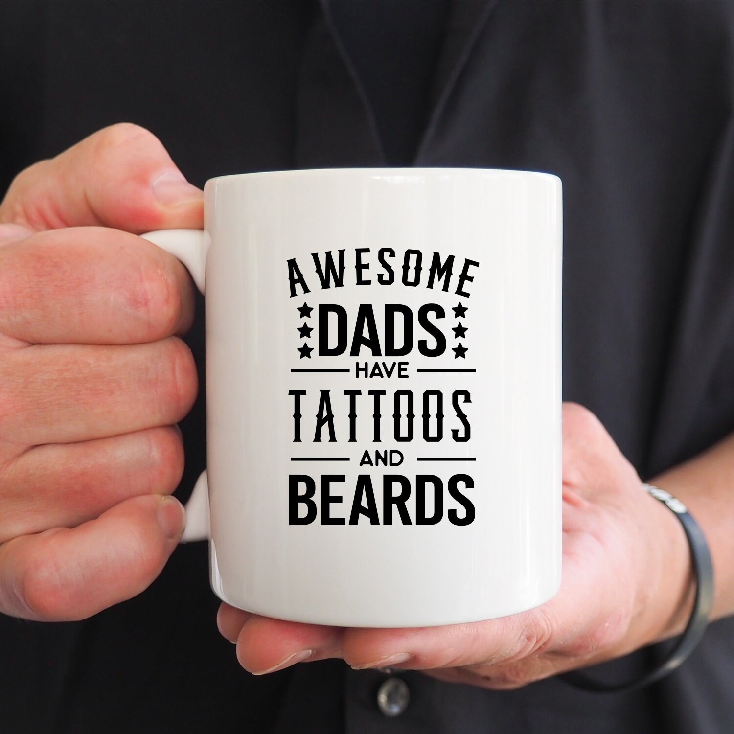 Papa Tattoos Bärte Lustige Kaffeetasse mit Spruch Lustige Etsy