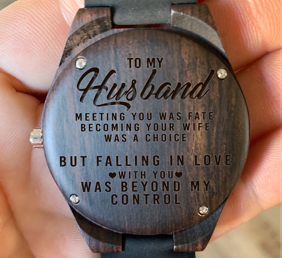 husband wooden watch