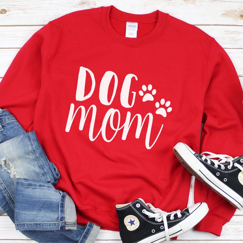 Dog Mom Cute Popular Comfortable Woman's Crewneck Etsy