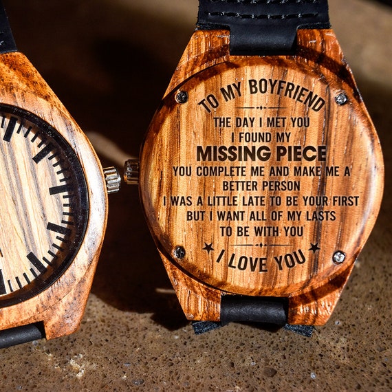 to my boyfriend engraved watch