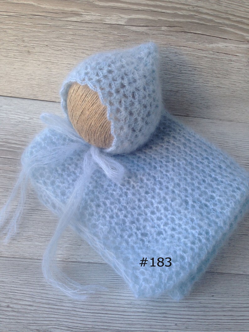 newborn wrap newborn headband mohair wrap mohair bonnet newborn bonnet newborn photo prop mohair newborn prop mohair wrap and bonnet