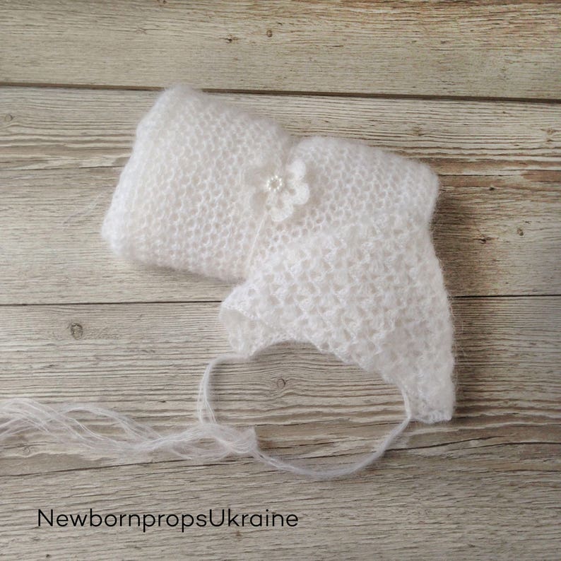 newborn wrap newborn headband mohair wrap mohair bonnet newborn bonnet newborn photo prop mohair newborn prop mohair wrap and bonnet