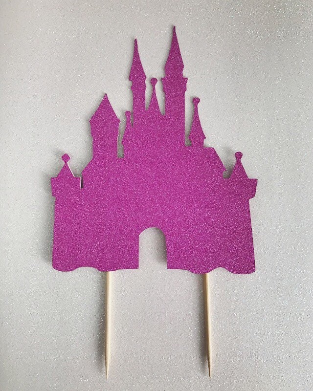Castle Cake Topper Glitter Cake Topper Fairytale Cake Etsy UK