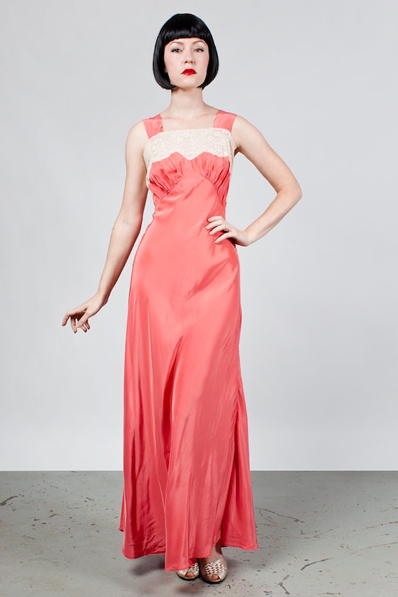 rose silk gown