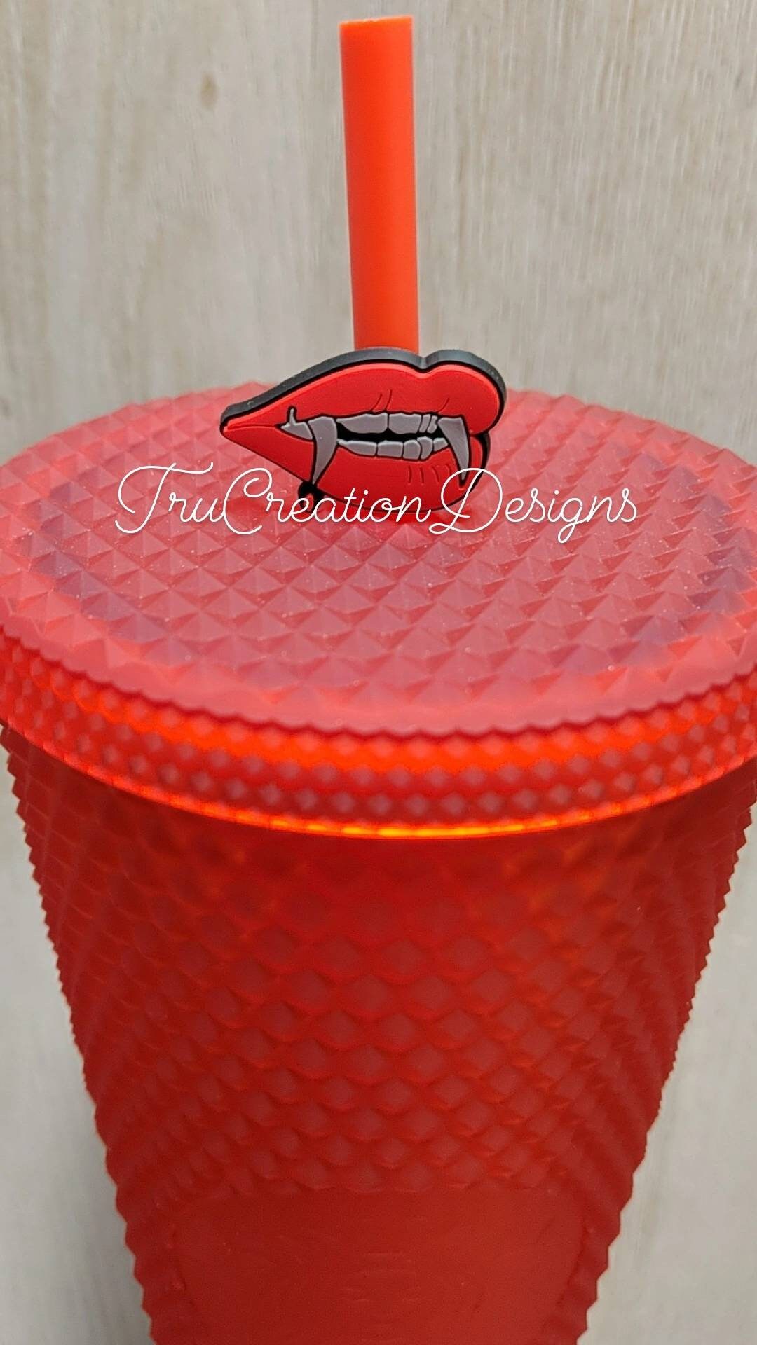 Vampire Lips Straw Topper, Straw Topper, Straw Charm, Straw Charms