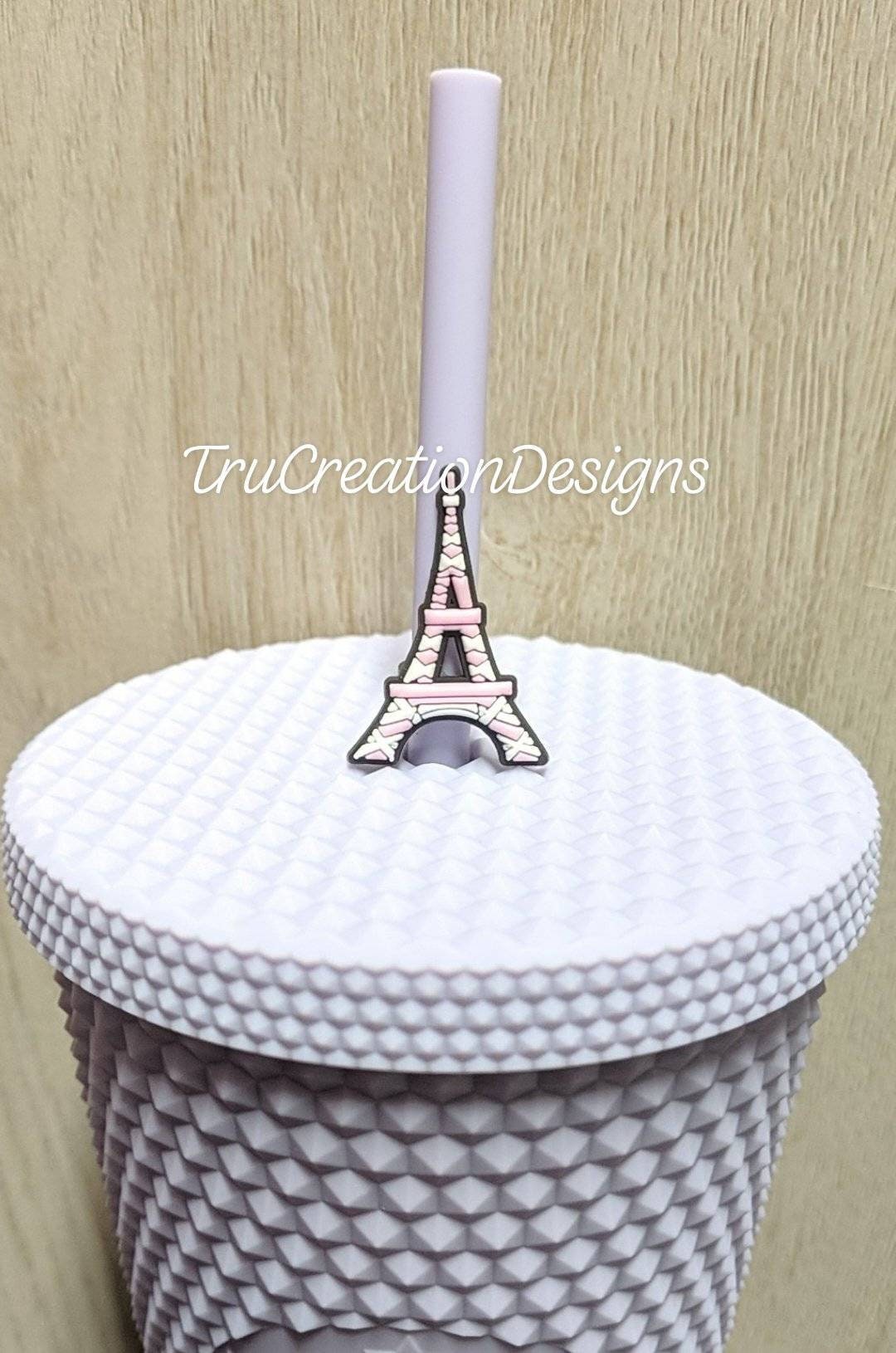 Eiffel Tower Straw Toppers, Straw Charms, Straw Charm, Straw Topper, Eiffel Tower, Pink Etsy