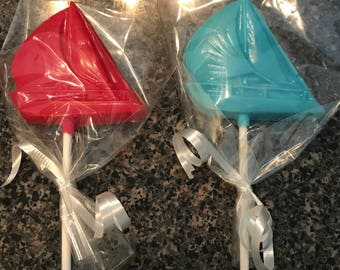 Chocolate Sailboat Lollipops