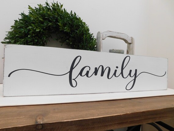 Family Wood Sign Farmhouse Wall Decor Rustic Family Sign Etsy