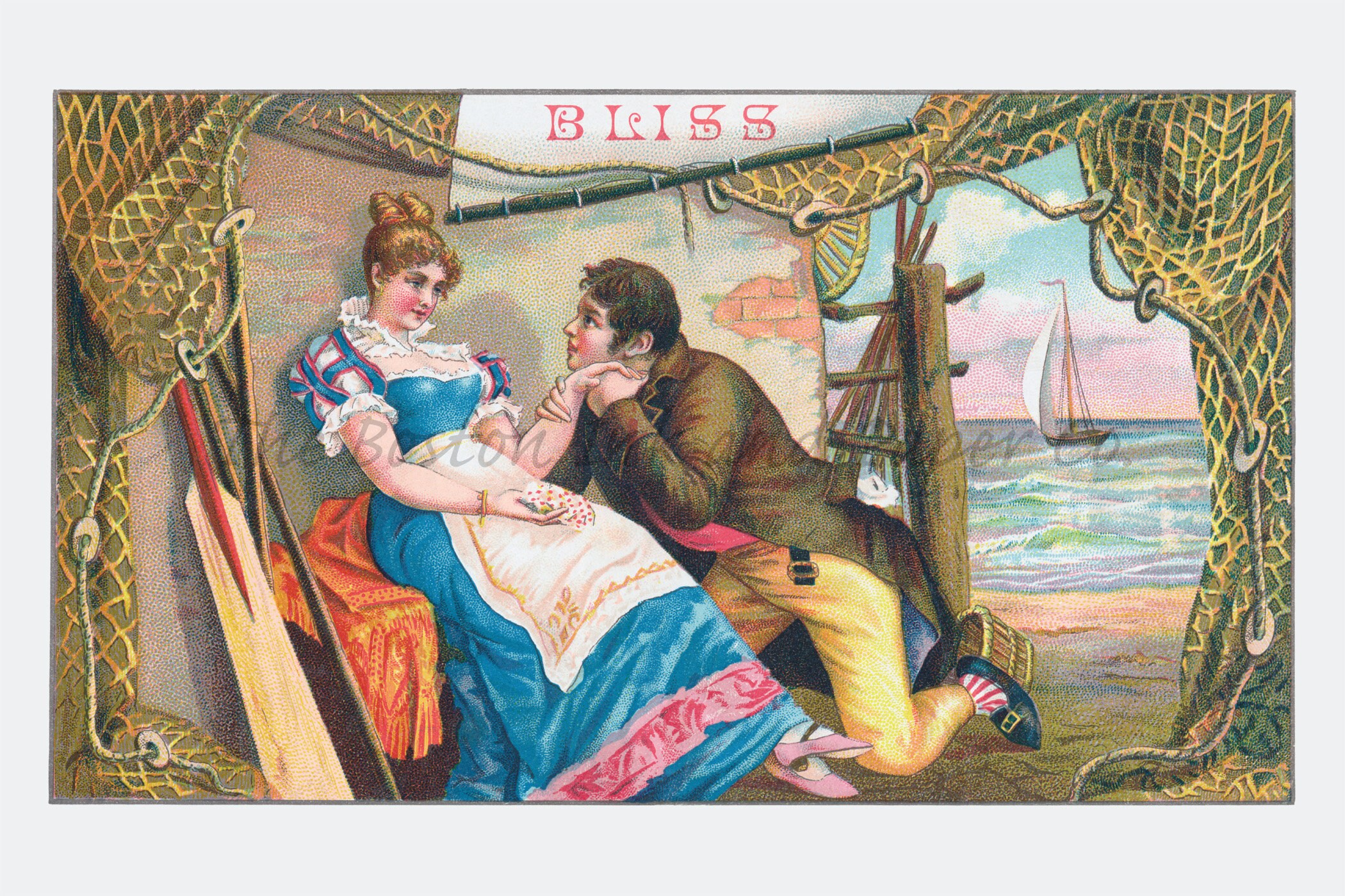 Vintage Sailing Romance Ocean Lovers Nautical Home Office Etsy Ireland