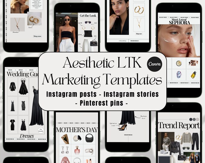 Editable LTK Canva Templates Instagram Posts & Stories Pinterest Pins ...