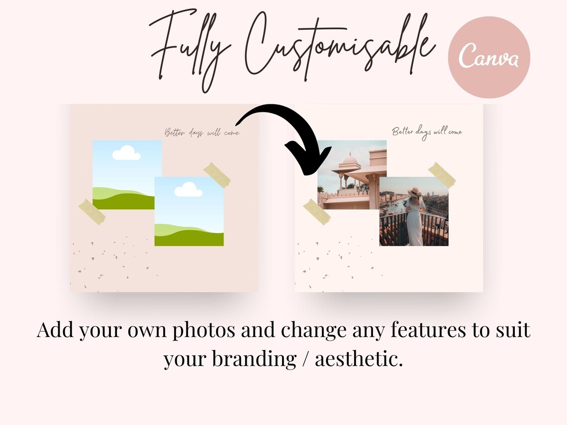 40 Editable Chic Blush Palette Instagram Templates Canva Marketing ...