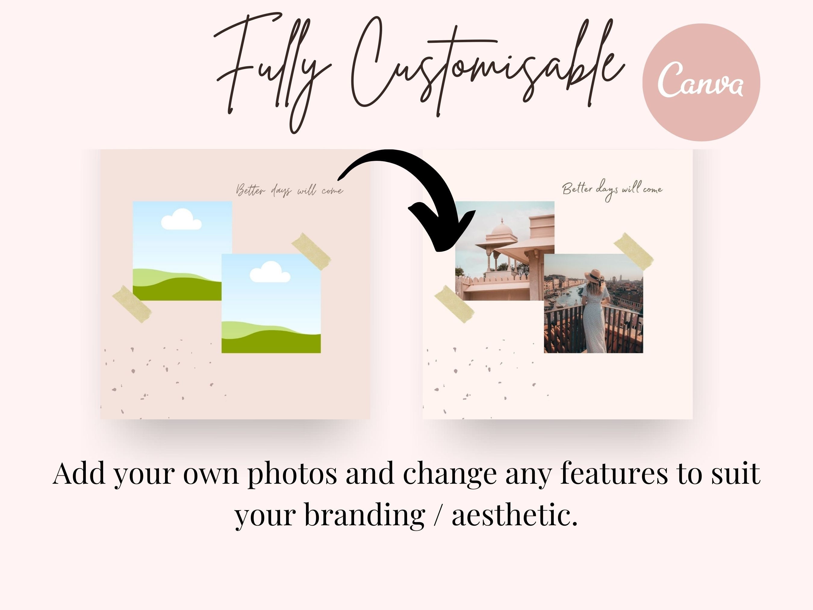 40 Editable Chic Blush Palette Instagram Templates Canva Marketing ...