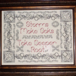 Storms - A Words & Whimsies Counted Blackwork Design PATTERN (HAND WORK)  by Practical Blackwork