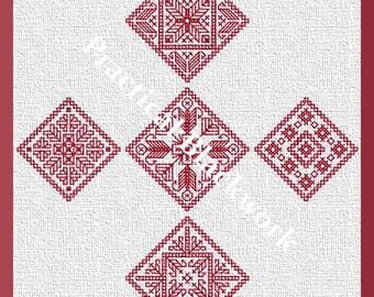 Sterren voor Elizabeth - een geteld zwartwerkPATROON (HANDWERK) van Practical Blackwork