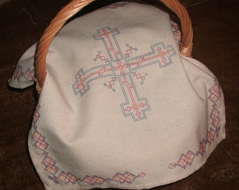 Niko's Basket - een geteld zwartwerkPATROON (HANDWERK) ontworpen voor Catherine's Pascha, van PRactical Blackwork