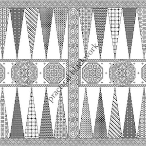 Faience - A Counted Blackwork Design PATTERN (HAND-WORK) from Practical Blackwork
