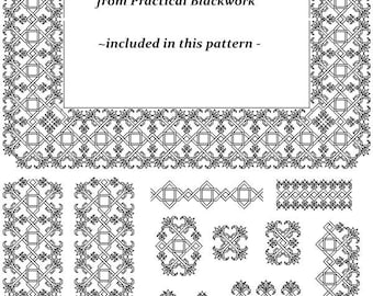 Napoli - een origineel geteld Blackwork-ontwerpPATROON (HANDWERK) van Practical Blackwork