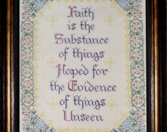 Faith: een geteld blackwork-ontwerpPATROON (HANDWERK) van Practical Blackwork