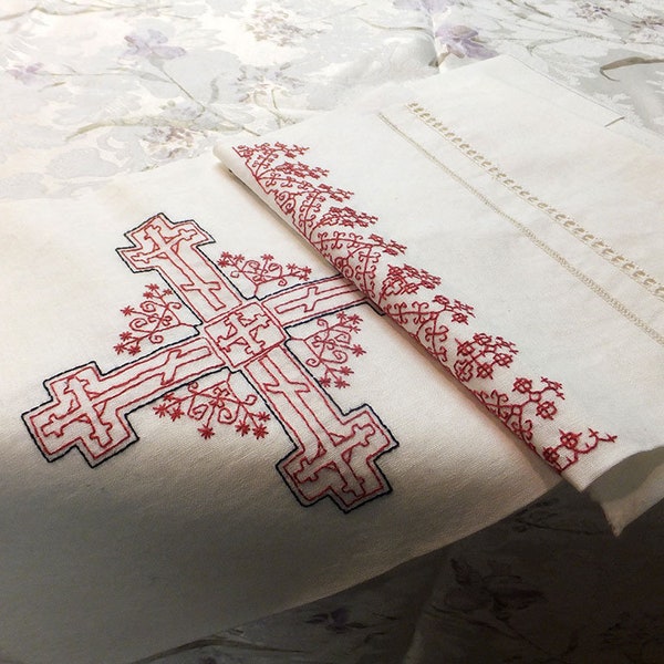 Grandmother's Rushnyk - a Counted Blackwork Design PATTERN (HAND WORK) for Catherine's Pascha, by Practical Blackwork