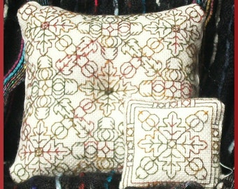 Taniec Jesienny - WZÓR do haftu Blackwork z małymi fantazyjnymi wzorami (PRACA RĘCZNA) autorstwa Practical Blackwork